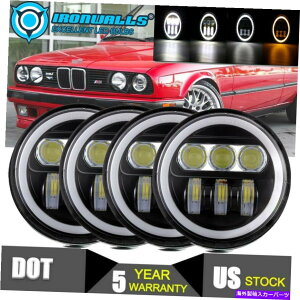 USwbhCg 4X 5.75C`LEDvWFN^[wbhCgpxDRLtBbgBMW 325I 528E 535I 735I 4x 5.75" inch LED Projector Headlight Angle Eyes DRL Fit BMW 325i 528e 535i 735i