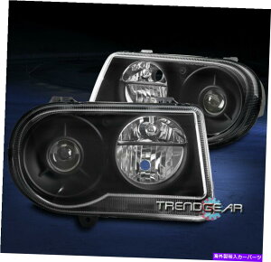 USwbhCg 2005-2010 Chrysler 300CvWFN^[wbhCgwbhvvubNLH + RHZbg FOR 2005-2010 CHRYSLER 300C PROJECTOR HEADLIGHTS HEADLAMPS LAMP BLACK LH+RH SET