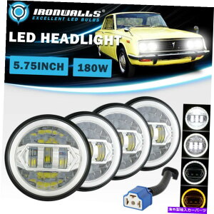 USwbhCg 4s[X5-3 / 4 "5.75"NLEDwbhCgDRL Angel Eyes Ring 1968-1979g^ 4Pcs 5-3/4" 5.75" Chrome LED Headlights DRL Angel Eyes Ring for 1968-1979 Toyota