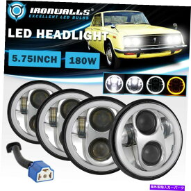 USヘッドライト 5.75 "5-3 / 4 LEDクロムヘッドライトHi-Lo Drl Angel Eyes for 1968-79トヨタコロナ 5.75" 5-3/4 LED Chrome Headlight Hi-Lo DRL Angel Eyes for 1968-79 Toyota Corona