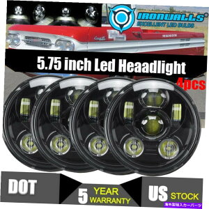 US�w�b�h���C�g 4X 5.75�u5-3 / 4�v�v���W�F�N�^�[LED�w�b�h���C�g�N���A�t�B�b�g�V�{��Corvair Truck 1961-1964 4x 5.75" 5-3/4" Projector LED Headlights Clear Fit Chevy Corvair Truck 1961-1964