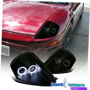 USwbhCg 2000-2005OH00-05 EclipseubNX[NLED HalovWFN^[wbhCg For 2000-2005 Mitsubishi 00-05 Eclipse Black Smoke LED Halo Projector Headlights