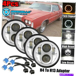 USwbhCg 4s[X5-3 / 4 "5.75" LEDvWFN^[wbhCgDRL IP67V[r[Ov̓d 4pcs 5-3/4" 5.75" LED Projector Headlights DRL IP67 Sealed Beam Ring Lamp Bulbs