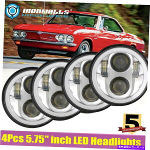 USwbhCg 4s[X5-3 / 4 "5.75" LEDvWFN^[wbhCgDRLtBbgV{[Corvair 1960-1969 4pcs 5-3/4" 5.75" LED Projector Headlights DRL Fit Chevy Corvair 1960-1969