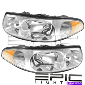 US�w�b�h���C�g ���E�̑��ʃy�A�t���[�c�w�b�h�����vBuick Lesabre�J�X�^�� Left Right Sides Pair Fluted Headlamps for 2000-2005 BUICK LESABRE CUSTOM�y���s�A���i�z