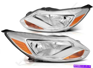 USwbhCg 2012-2014tH[JXwbhvN[nEWOyAwbhCgAZu 2pcs For 2012-2014 Ford Focus Headlamps Chrome Housing Pair Headlights Assembly