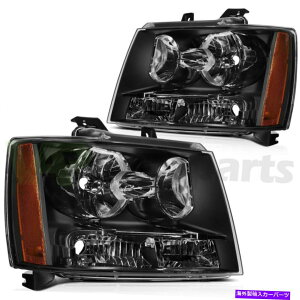 USwbhCg 2007-2013̃V{[̃AoVFwbhvAZuLEDvWFN^[ubNCg Fit For 2007-2013 Chevy Avalanche Headlamps Assembly LED Projector Black Lights