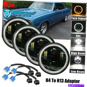 USwbhCg 4s[X5.75 "5 3/4ۂvWFN^[LEDwbhCgtBbgV{[Malibu 1964-1967 1970 4pcs 5.75" 5 3/4 Round Projector LED Headlight Fit Chevy Malibu 1964-1967 1970
