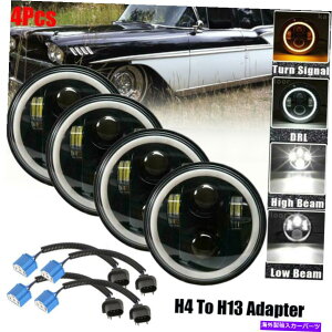 USwbhCg 4s[X5.75 "5 3/4ۂvWFN^[LEDwbhCgtBbgJ[h1958-1961 4pcs 5.75" 5 3/4 Round Projector LED Headlight Fit for Chevy Nomad 1958-1961