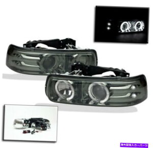 US�w�b�h���C�g 1999-2002 Silverado / 2000-2006 Tahoe Suburban Smoke Projector Halo LED�w�b�h���C�g 1999-2002 SILVERADO/2000-2006 TAHOE SUBURBAN SMOKE PROJECTOR HALO LED HEADLIGHTS�y���s�A���i�z