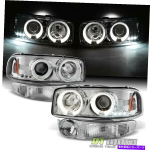 USwbhCg 2001-2006 GMC Yukon / Sierra Denali LEDvWFN^[wbhCg+op[MCg 2001-2006 GMC Yukon/Sierra Denali LED Projector Headlights+Bumper Signal Lights