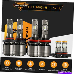 USwbhCg GMC Sierra 1500 2500 LEDwbhCgLbg̍[tHOd̂߂Auxbeam AUXBEAM For GMC Sierra 1500 2500 3500 LED Headlights Kit High Low Fog Light Bulb