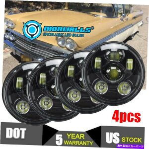 USwbhCg 4×5.75 "5-3 / 4vWFN^[LEDwbhCgNAHI / LO FIT Chevy Biscayne 1958-1972 4x 5.75" 5-3/4 Projector LED Headlights Clear Hi/Lo Fit Chevy Biscayne 1958-1972