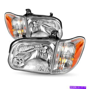 USwbhCg 2006N2006Ng^ch05-07 Sequoia ChromewbhCgwbhv+E For 2005 2006 Toyota Tundra 05-07 Sequoia Chrome Headlights Headlamps Left+Right