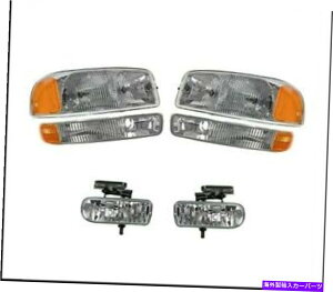 US�w�b�h���C�g 1999-06 GMC�V�G��/���R��/���R��XL�w�b�h���C�g���V�O�i�����t�H�O�����v���C�g�R���{ 1999-06 GMC SIERRA / YUKON / YUKON XL HEADLIGHTS & SIGNAL & FOG LAMP LIGHT COMBO