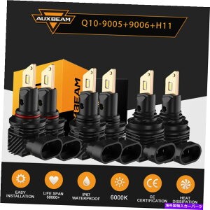 USwbhCg AuxBeam 9005 9006 H11 LED̃wbhCgd2000-2017V{[Vo[h[1500 AUXBEAM 9005 9006 H11 LED Headlight Bulbs for 2000-2017 Chevrolet Silverado 1500