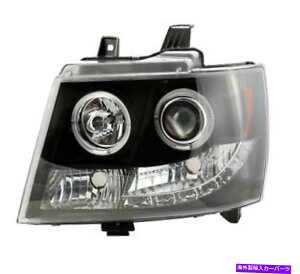 USwbhCg V{[^ẑ߂̐VhCo[/LED HalovWFN^[wbhCgvubN07-2014 New Driver/Left LED Halo Projector Headlight Lamp Black for Chevy Tahoe 07-2014