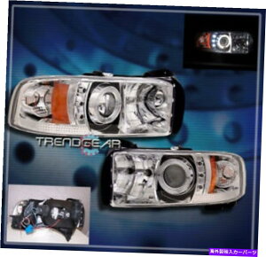 USwbhCg 1994-2001 Ram Halo LEDvWFN^[wbhCgN[1500 2500 3500gbNZbg FOR 1994-2001 RAM HALO LED PROJECTOR HEADLIGHT CHROME 1500 2500 3500 TRUCK SET