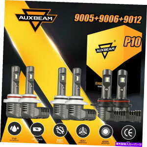 USヘッドライト AUXBeam 6X 9005 + 9006 + 9012 156WコンボLEDヘッドライト電球6000K HI LOフォグランプP10 AUXBEAM 6x 9005+9006+9012 156W Combo LED Headlight Bulb 6000K Hi Lo Fog Lamp P10