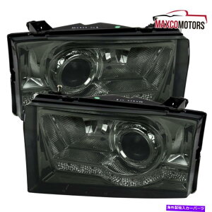 USwbhCg 1999N2004NF250 2000 2004ւ̉ - 2000-2004GNXJ[VvWFN^[wbhCg+ LED DRL Smoke For 1999-2004 F250 F350 2000-2004 Excursion Projector Headlights+LED DRL