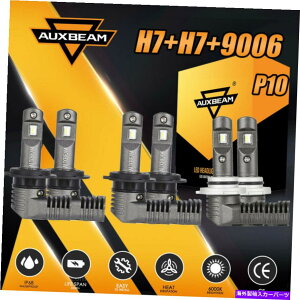 USwbhCg AUXBeam H7 + H7 + 9006 6000K 156WR{LEDwbhCgHI LOr[dtHOvP10 AUXBEAM H7+H7+9006 6000K 156W Combo LED Headlight Hi Lo Beam Bulb Fog Lamps P10