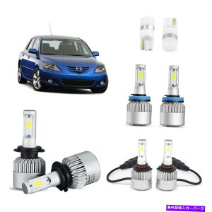 US�w�b�h���C�g �}�c�_3 SP23 BK 2003-2008 6000K�����[�t�H�O���C�gLED�ϊ��L�b�g For Mazda 3 SP23 BK 2003-2008 6000K High Low Fog Light LED Conversion Kit