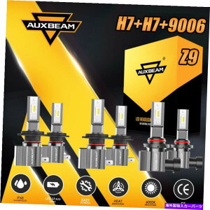 USwbhCg AUXBeam F-Z9 LED H7 + H7 + 9006R{wbhCgdLbg6500KɂLo BeamFog Light AUXBEAM F-Z9 LED H7+H7+9006 Combo Headlight Bulb Kit 6500K Hi Lo Beam&Fog Lights