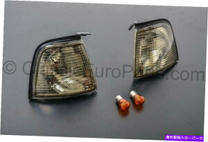 US�w�b�h���C�g Audi 80 4000 B3�̃w�b�h���C�g�̉��ɂ��郆�[���X���[�N�t�����g�^�[���C���W�P�[�^�[ Euro smoked front turn indicator set next to headlights for Audi 80 4000 B3�y���s�A���i�z