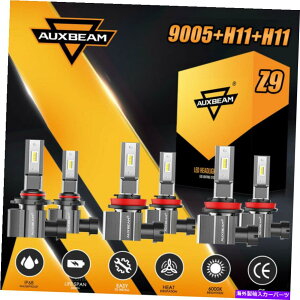 USwbhCg AUXBeamR{9005 + H11 + H11 CSP LEDwbhCgdHI LOr[tHOLbg6500K 6X Z9 AUXBEAM Combo 9005+H11+H11 CSP LED Headlight Bulb Hi Lo Beam Fog Kit 6500K 6x Z9