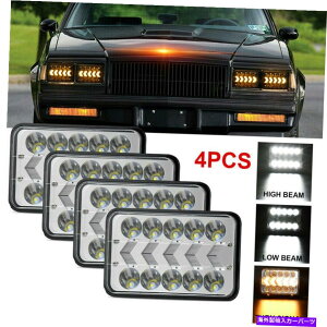 USwbhCg FreightLiner Fld120 112̂߂4pcs 4x6 "LED̃wbhCgHi-Lor[^[MtBbg 4Pcs 4x6" LED Headlight Hi-Lo Beam Turn Signal Fit for Freightliner FLD120 112