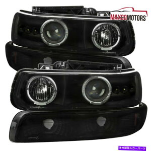 USwbhCg 1999N2002ÑV{[Silverado 1500 2500vWFN^[wbhCg+op[v Smoke For 1999-2002 Chevy Silverado 1500 2500 Projector Headlights+Bumper Lamps