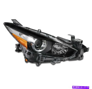 US�w�b�h���C�g 17-18�}�c�_3�n���Q���v���W�F�N�^�[�w�b�h���C�g�w�b�h�����v�u���b�N���qRH For 17-18 Mazda 3 Halogen Projector Headlight Headlamp Black Passenger Right RH