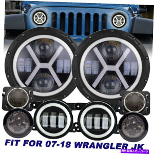 USwbhCg 7 LEDwbhCg+tHOv+^[Cg+tF_[TCh}[J[07-18O[ 7 LED Headlight + Fog Light + TurnLight + Fender Side Marker For 07-18 Wrangler