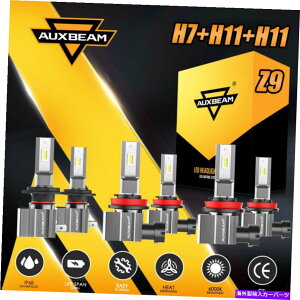 USwbhCg AUXBeam CSP H7 + H11 + H11 LEDwbhCgd46W 6500K HI LOr[tHOR{LbgZ9 AUXBEAM CSP H7+H11+H11 LED Headlight Bulb 46W 6500K Hi Lo Beam Fog Combo Kit Z9