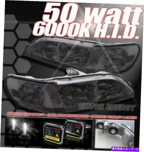 USwbhCg 98-02z_AR[hX[NwbhCgwbhvvW / 50W 6000K HID FOR 98-02 HONDA ACCORD SMOKE HEADLIGHT HEADLAMP LAMP W/50W 6000K HID