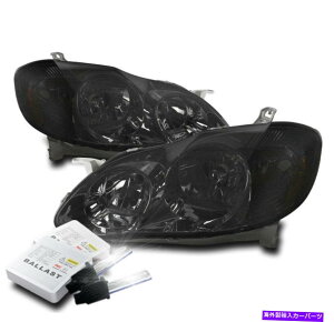 USwbhCg 2003N2008Ñg^J[ZEle XLEX[NwbhCgwbhv+ 6KLZmHIDZbg FOR 2003-2008 TOYOTA COROLLA CE LE XLE SMOKE HEADLIGHT HEADLAMP+6K XENON HID SET