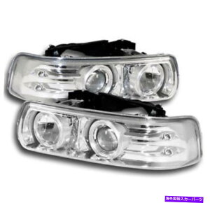 USwbhCg 1999-2002 Silverado / 2000-2006 Tahoe Suburban Chrome Projector Halo LED̃wbhCg 1999-2002 SILVERADO/2000-2006 TAHOE SUBURBAN CHROME PROJECTOR HALO LED HEADLIGHT