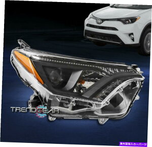 USwbhCg 2016-2018g^RAV4nQvWFN^[wbhCgubNqRHR RH For 2016-2018 Toyota RAV4 Halogen Projector Headlight Black Passenger Right RH