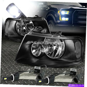 USwbhCg ubNnEWOwbhCg+NAR[i[+ 6000KzCgLEDVXe03-06tH[hU222 BLACK HOUSING HEADLIGHT+CLEAR CORNER+6000K WHITE LED SYSTEM FOR 03-06 FORD U222