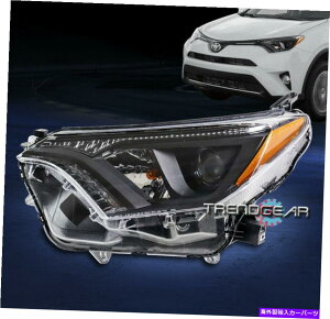 US�w�b�h���C�g 2017�N2017�N2017�N2017�N�g���^RAV4�n���Q���v���W�F�N�^�[�w�b�h���C�g�u���b�N�h���C�o�[��LH For 2016 2017 2018 Toyota RAV4 Halogen Projector Headlight Black Driver Left LH�y���s�A���i�z