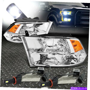 USwbhCg N[NbhwbhCg+ߐF̊p+ 6000KzCgLEDVXe09-17 RAM DJ D2 CHROME QUAD HEADLIGHT+AMBER CORNER+6000K WHITE LED SYSTEM FOR 09-17 RAM DS DJ D2