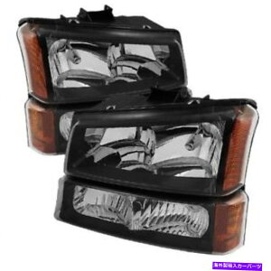 US�w�b�h���C�g 2003 - 2006�N�̃V�{���[�V���o���[�h�̂��߂̃X�p�C�_�[�����N���X�^���w�b�h���C�g��5069801 Spyder Auto Crystal Headlights For 2003-2006 Chevy Silverado #5069801�y���s�A���i�z