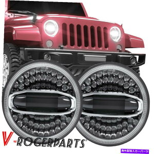 USwbhCg Jeep Trangler JK 07-18̂߂̃yA7 "LED̃wbhCg̍Ⴂr[vWFN^[tBbg Pair 7" LED Headlight High Low Beam Projector Fit For Jeep Wrangler JK 07-18