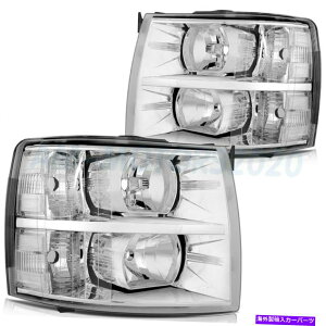 USwbhCg FITS 2007-2013 Chevy SilveradowbhCgAZuN[yAv Fits 2007-2013 Chevy Silverado Headlights Assembly Replacement Chrome Pair Lamps