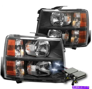 USwbhCg 2007-2013 Chevy SilveradogbNubN/Ao[NX^wbhCgvW / 8000K HID 2007-2013 CHEVY SILVERADO TRUCK BLACK/AMBER CRYSTAL HEADLIGHTS LAMP W/8000K HID