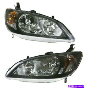 USwbhCg ubNnEWOwbhCgyAf|҂04-05z_VrbN2D 4DhbgSAE Black Housing Headlights PAIR DEPO Fits 04-05 Honda Civic 2D 4D DOT SAE