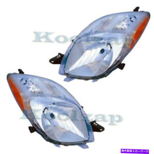 US�w�b�h���C�g 06-08 Yaris�n�b�`�o�b�N�w�b�h���C�g�w�b�h�����v�w�b�h���C�g���E�Z�b�g�y�A�h�b�g For 06-08 Yaris Hatchback Headlight Headlamp Head Light Left Right Set PAIR DOT�y���s�A���i�z