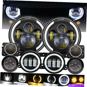 USwbhCg 7 "LED̃wbhCg+̃^[̃tF_[CgR{pJEEP Wrangler JK 2006-2017 7" LED Headlights + Fog Turn Fender Lights Combo For Jeep Wrangler JK 2006-2017