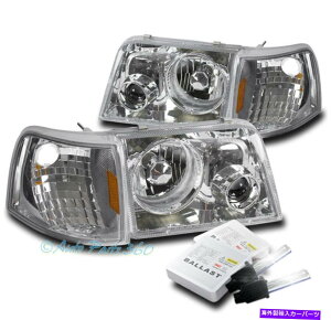 USwbhCg 93-97tH[hW[N[wbhCg+vWFN^[tHOvW /R[i[M+ 8000K HID 93-97 FORD RANGER CHROME HEAD LIGHT+PROJECTOR FOG LAMP W/CORNER SIGNAL+8000K HID