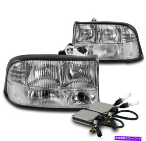 USwbhCg 1998-2004 GMC\m}/ 2001W~[NX^N[wbhCgW / 8000K HID 1998-2004 GMC SONOMA/2001 JIMMY REPLACEMENT CRYSTAL CHROME HEADLIGHT W/8000K HID